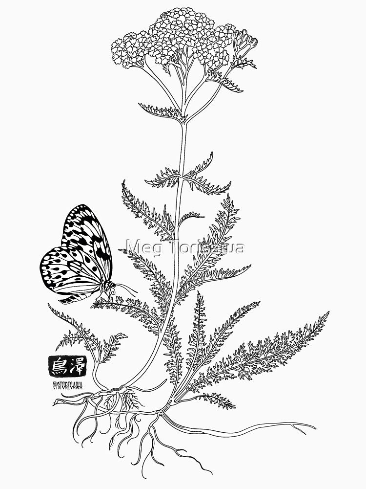 Yarrow & Butterfly by Meg Torisawa T-Shirts, Hoodie, Sweatshirt | BlankRebels.com (Image 3)