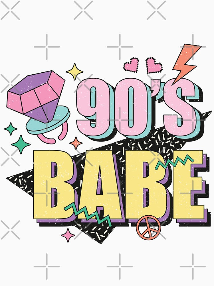 90s Babe Retro Vintage Aesthetic by FlawlessSeams T-Shirts, Hoodie, Sweatshirt | BlankRebels.com (Image 3)