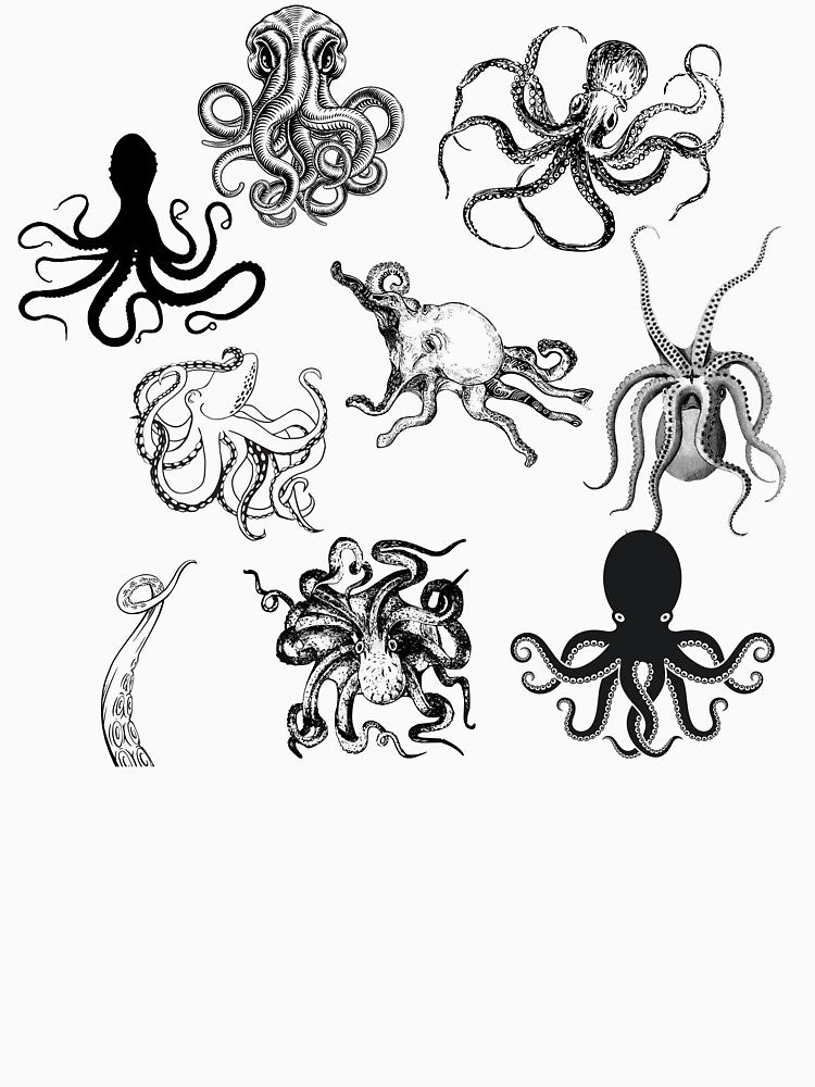 Octopus Collage Dark Academia Aesthetic by AsinusAS T-Shirts, Hoodie, Sweatshirt | BlankRebels.com (Image 3)