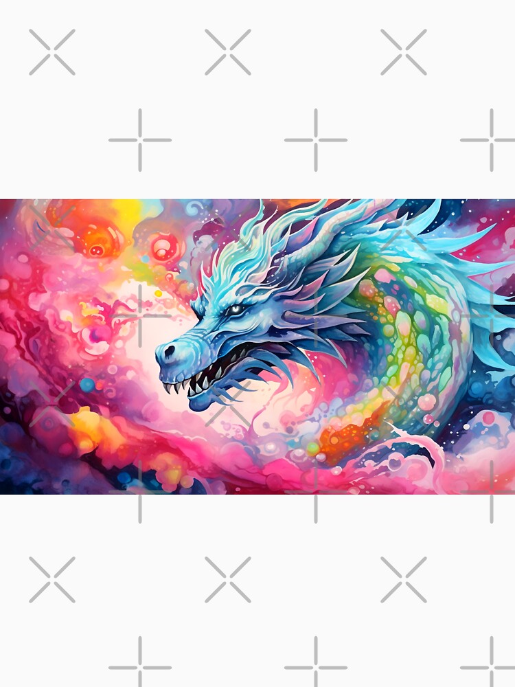Fantasy Watercolor - Rainbow Magic Dragon by Fantasy Masterpiece T-Shirts, Hoodie, Sweatshirt | BlankRebels.com (Image 3)