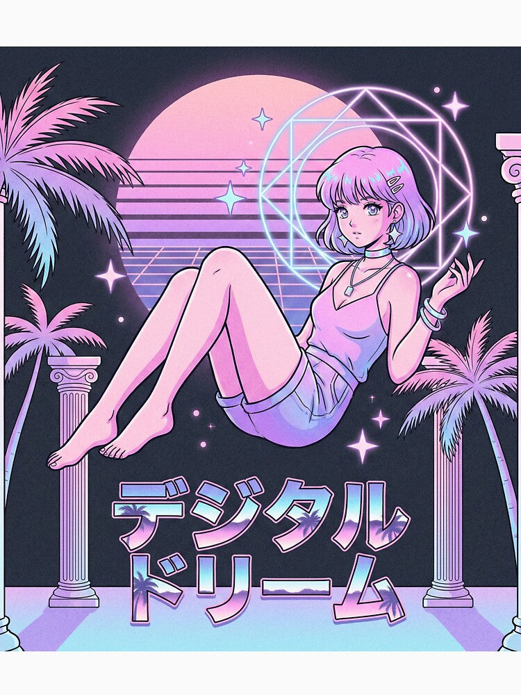 Vaporwave Anime Dream by Midnight Replay T-Shirts, Hoodie, Sweatshirt | BlankRebels.com (Image 3)