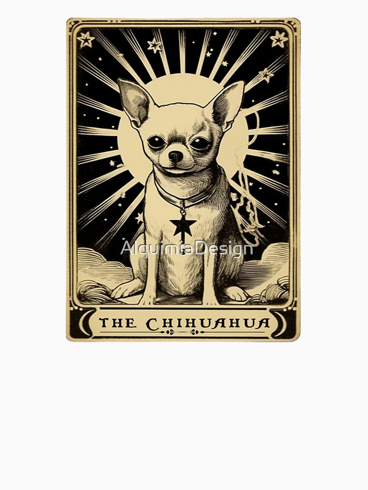 Chihuahua Tarot Card, Dog Tarot Chihuahua Vintage Tarot Card by AlquimiaDesign T-Shirts, Hoodie, Sweatshirt (Image 3)
