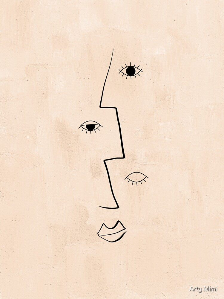 One Line Art Print, Line Art, Minimal Art, Face Line Art Print, Minimal print, Continuous Line, Sketch Art, One... (Image 2)