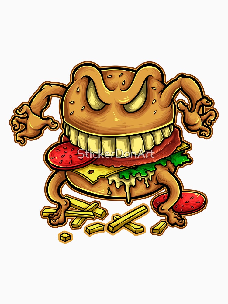Curse Of The Burger by StickerDonArt T-Shirts, Hoodie, Sweatshirt | BlankRebels.com (Image 3)