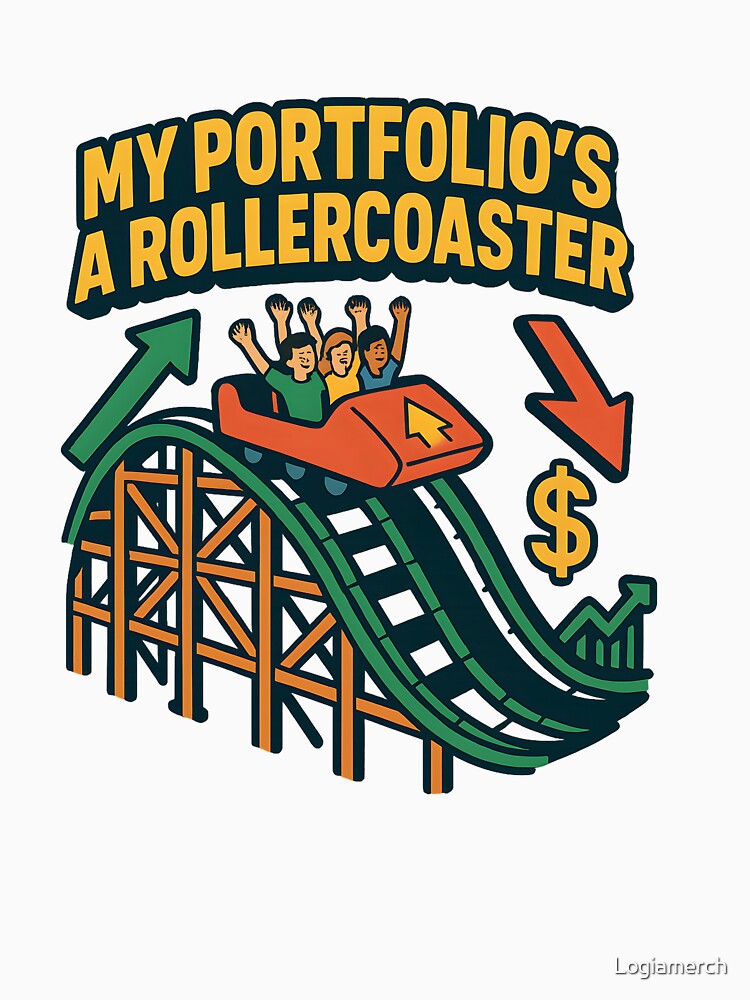 Funny Stock Market Crypto Rollercoaster Volatility Humor by Logiamerch T-Shirts, Hoodie, Sweatshirt (Image 3)