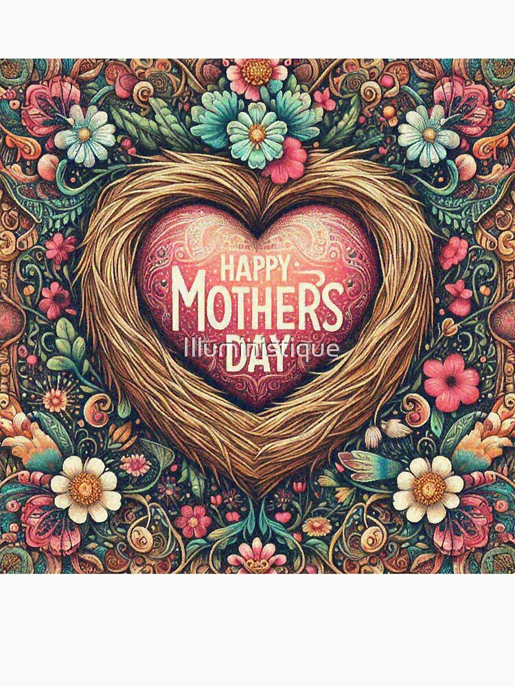 Happy Mothers Day Heart inside Heart shape Nest by Illuministique T-Shirts, Hoodie, Sweatshirt | BlankRebels.com (Image 3)
