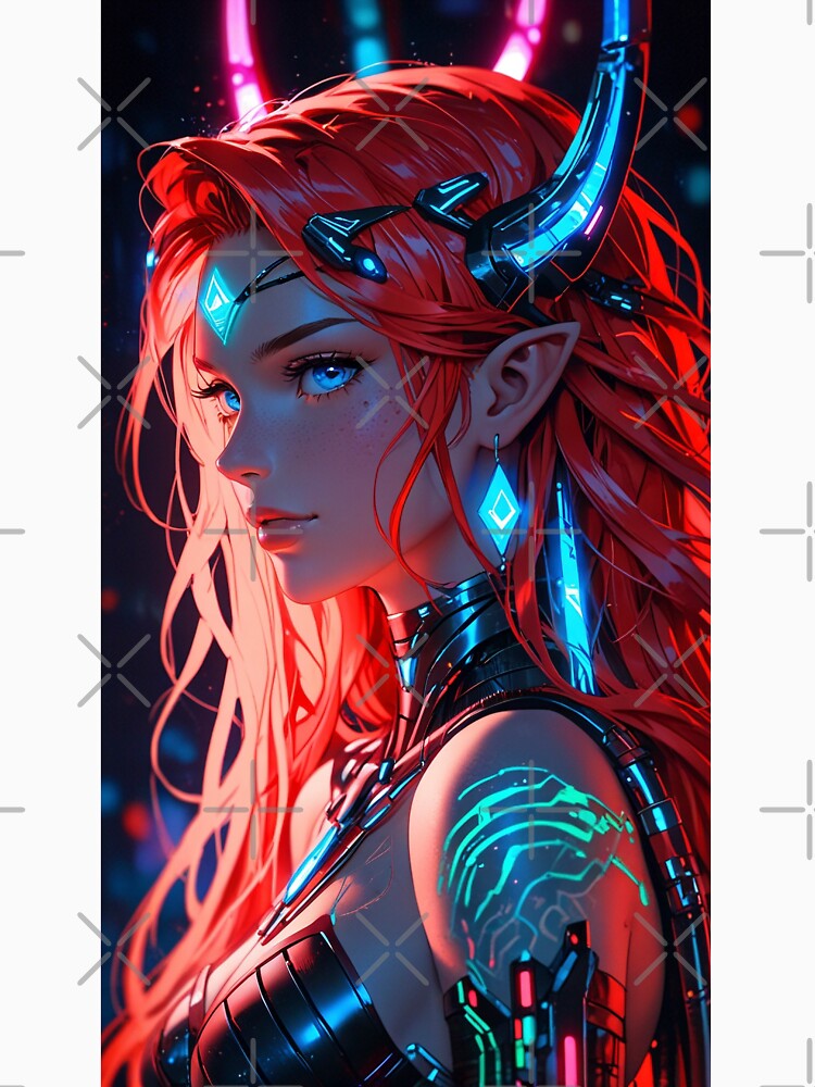 Scifi Red Hair Anime Girl by KungKthulhu T-Shirts, Hoodie, Sweatshirt | BlankRebels.com (Image 3)