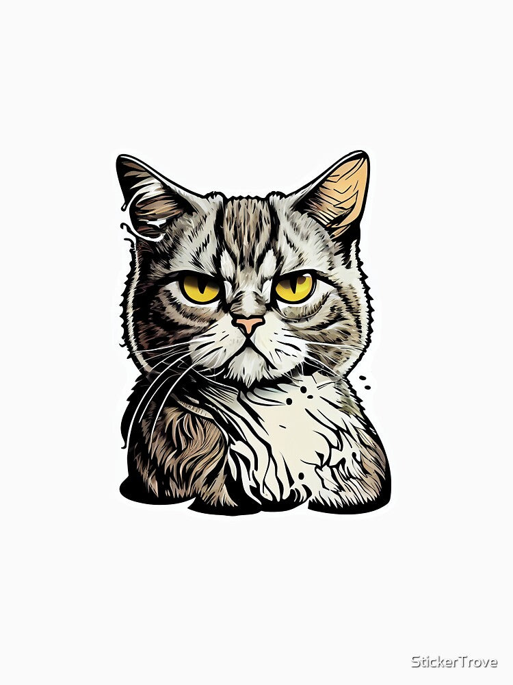 Judgemental cat by StickerTrove T-Shirts, Hoodie, Sweatshirt | BlankRebels.com (Image 3)