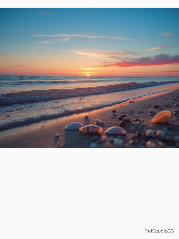 A serene sunset scene with warm golden hue - 2 by TatStudio55 T-Shirts, Hoodie, Sweatshirt | BlankRebels.com (Image 2)