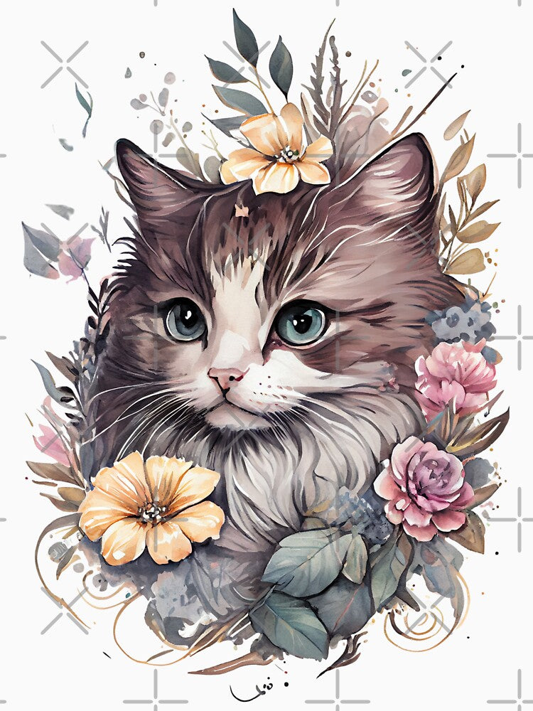 Floral Cat by DianaaBoutique T-Shirts, Hoodie, Sweatshirt | BlankRebels.com (Image 3)