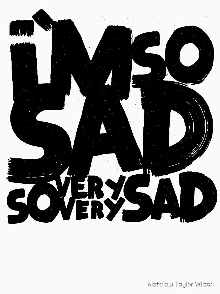 I'm so sad, so very very sad by Matthew Taylor Wilson T-Shirts, Hoodie, Sweatshirt | BlankRebels.com (Image 3)