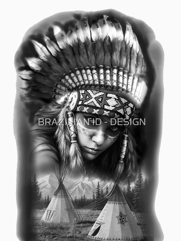 Indian tattoo by LEONARDO ARAUJO T-Shirts, Hoodie, Sweatshirt | BlankRebels.com (Image 3)