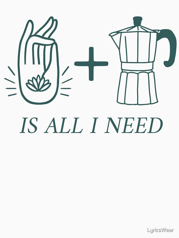 YOGA AND COFFEE IS ALL I NEED by LyricsWear T-Shirts, Hoodie, Sweatshirt | BlankRebels.com (Image 3)
