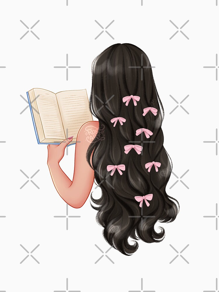 Bookish Girl, Book lover, Bookworm, Bookstagram, Book Girl , Just one more chapter by RosieArtGallery T-Shirts,... (Image 3)