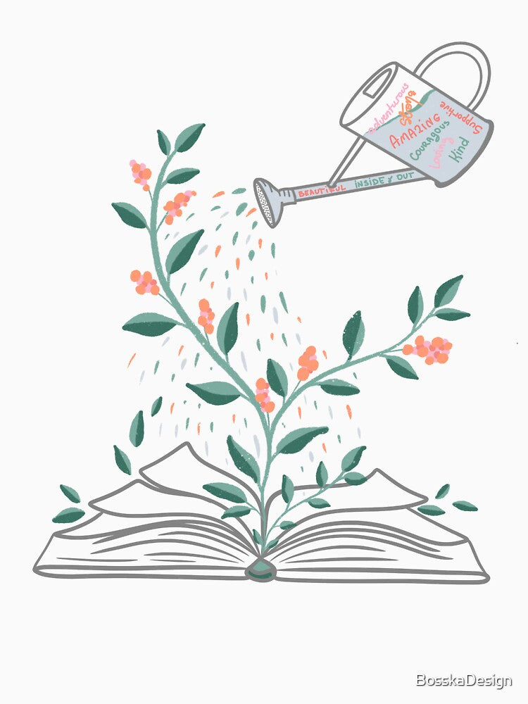 Open Book with florals green aesthetic by BosskaDesign T-Shirts, Hoodie, Sweatshirt | BlankRebels.com (Image 3)