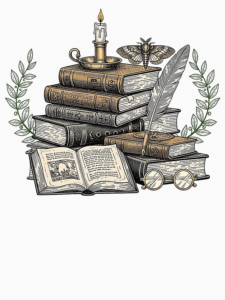 Vintage Dark Academia Book Stack by SholoStudio T-Shirts, Hoodie, Sweatshirt | BlankRebels.com (Image 3)