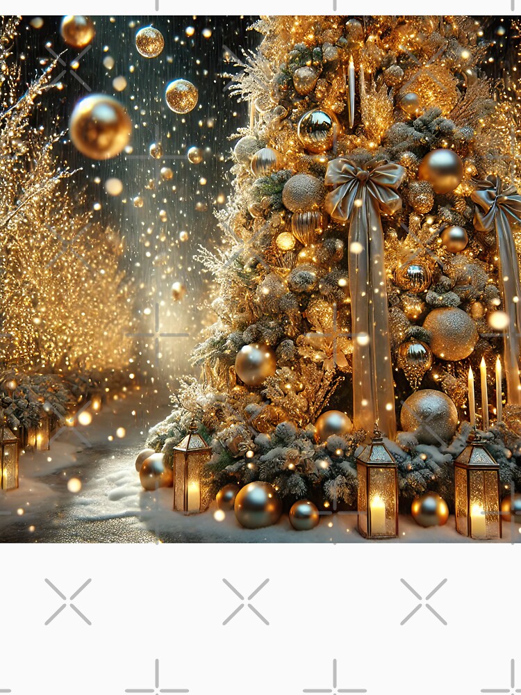 Christmas decorations in golden tones by Osintown T-Shirts, Hoodie, Sweatshirt | BlankRebels.com (Image 3)