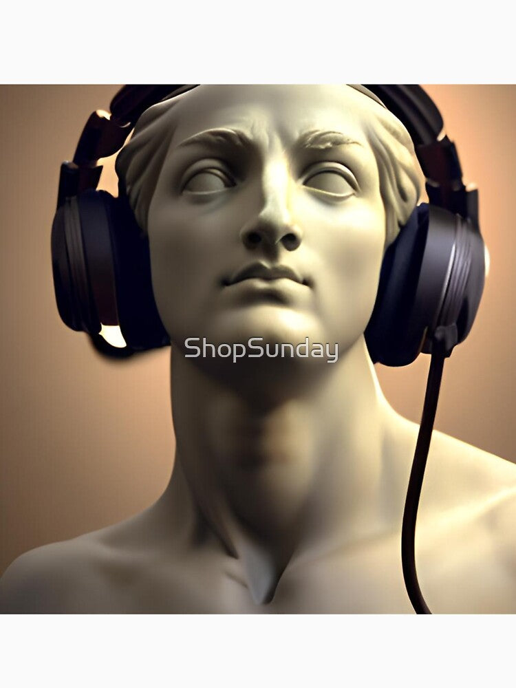 A Sculpture Wearing Headphones by ShopSunday T-Shirts, Hoodie, Sweatshirt | BlankRebels.com (Image 3)