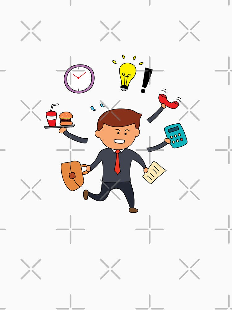 kids drawing of Business man multitasking by wordspotrayal T-Shirts, Hoodie, Sweatshirt | BlankRebels.com (Image 3)