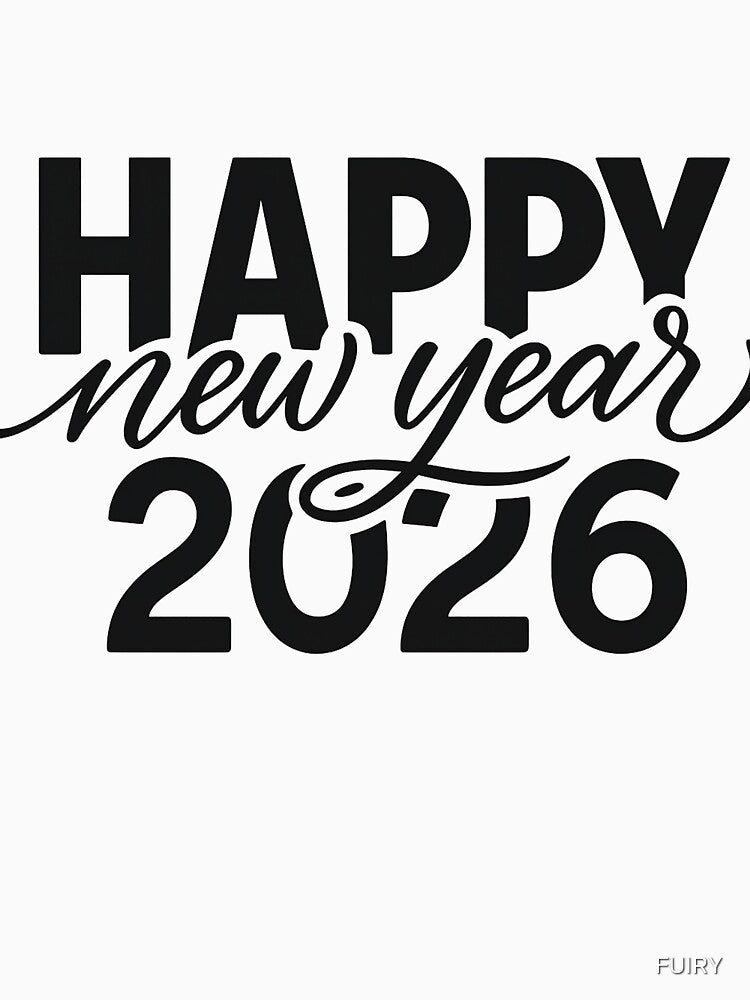 Happy New Year 2026 Typography Minimal Quote Design by FUIRY T-Shirts, Hoodie, Sweatshirt | BlankRebels.com (Image 3)