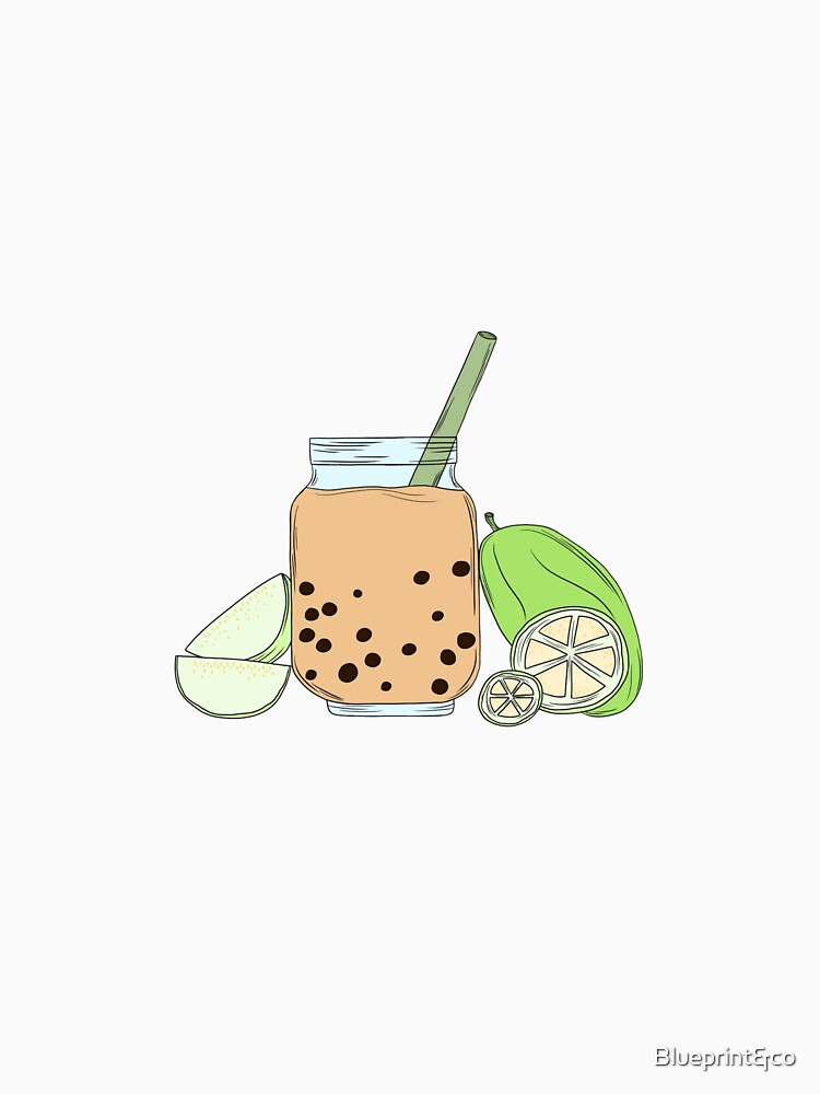 Honeydew Boba Tea Sticker – Green Bubble Tea Drink Illustration by Blueprint&co T-Shirts, Hoodie, Sweatshirt (Image 3)