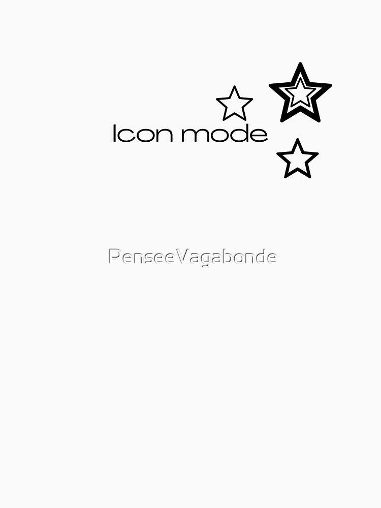 Icon Mode Y2K Stars • Retro Graphic Tee & Aesthetic Sticker by PenseeVagabonde Hoodie, Sweatshirt | BlankRebels.com (Image 3)