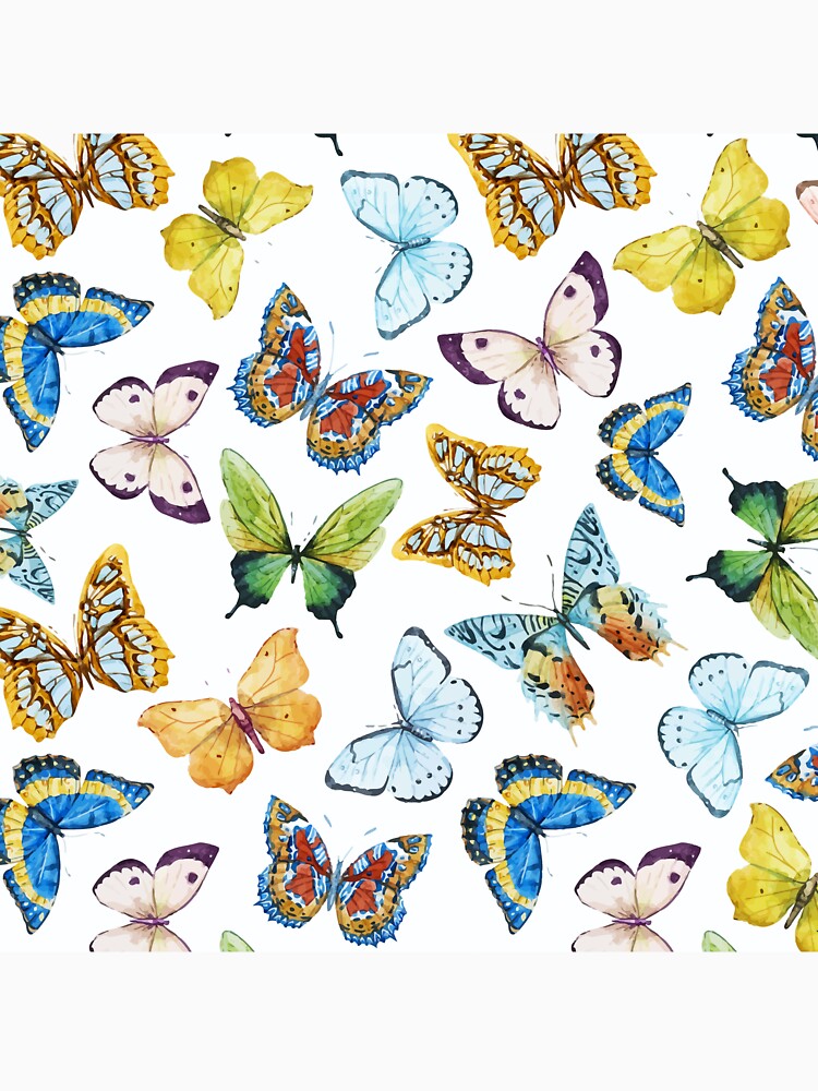 Colorful Spring Butterflies Pattern by newburyboutique T-Shirts, Hoodie, Sweatshirt | BlankRebels.com (Image 3)