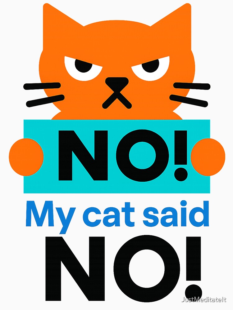 NO, My Cat Said NO – Funny Hoodie and T-Shirt for Cat Lovers – Cozy Introvert Style by JustMeditateIt Sweatshirt (Image 3)