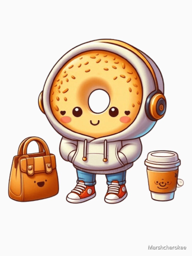 Bagel Boy in Hoodie by Marshcherokee T-Shirts, Sweatshirt | BlankRebels.com (Image 3)