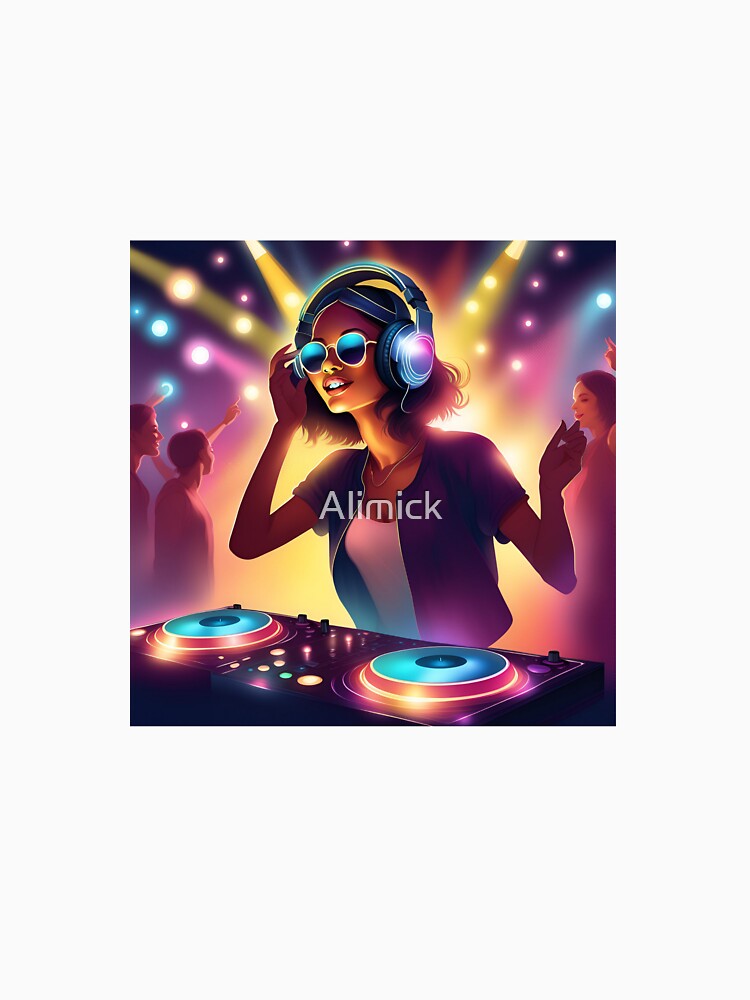 Cool Girl DJ with Shades by Alimick T-Shirts, Hoodie, Sweatshirt | BlankRebels.com (Image 3)
