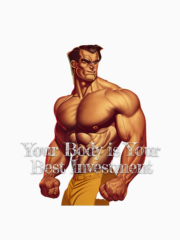 XYour Body is Your Best InvestmentDesignBodybuilding Fitness Gym Workout Exercise Merch Print Design by... (Image 3)