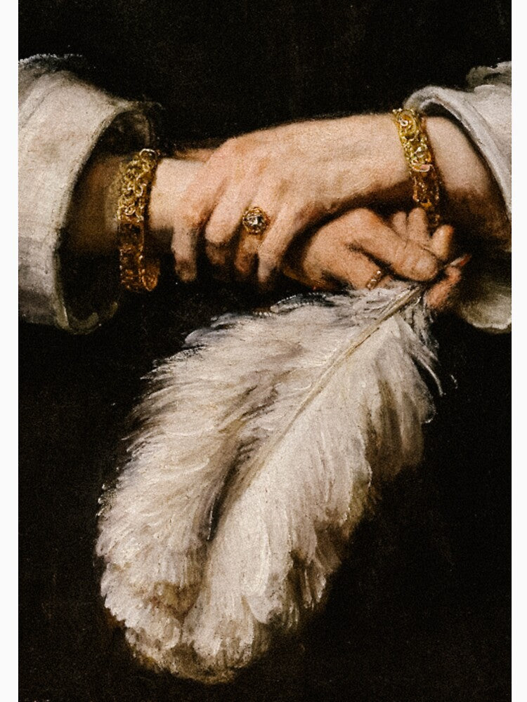 Portrait of a Lady with an Ostrich-Feather Fan by Rembrandt van Rijn by apopofbeauty T-Shirts, Hoodie, Sweatshirt (Image 3)