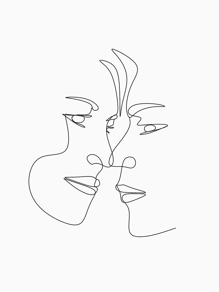 One Line Art Couple, Line Art Men and woman. by Nina Velychko T-Shirts, Hoodie, Sweatshirt | BlankRebels.com (Image 3)
