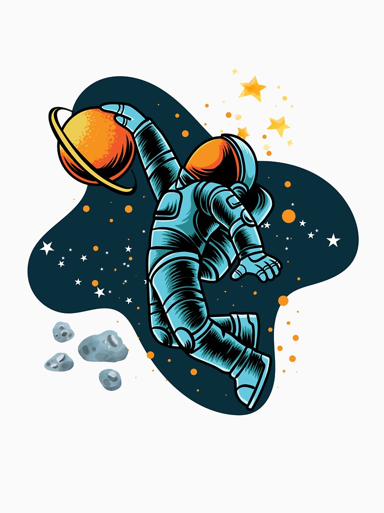 Astronaut is playing in the space by DEVILcreationss T-Shirts, Hoodie, Sweatshirt | BlankRebels.com (Image 3)