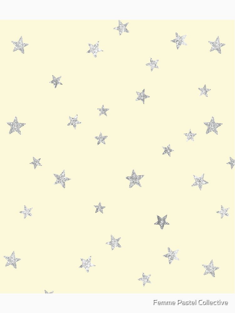 Pretty Y2K Glitter Stars Design in Baby Yellow by Femme Pastel Collective T-Shirts, Hoodie, Sweatshirt (Image 3)