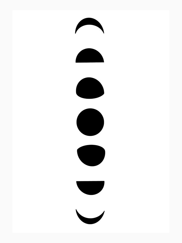 Phases of the Moon - Black and White by Twist and Shout T-Shirts, Hoodie, Sweatshirt | BlankRebels.com (Image 2)
