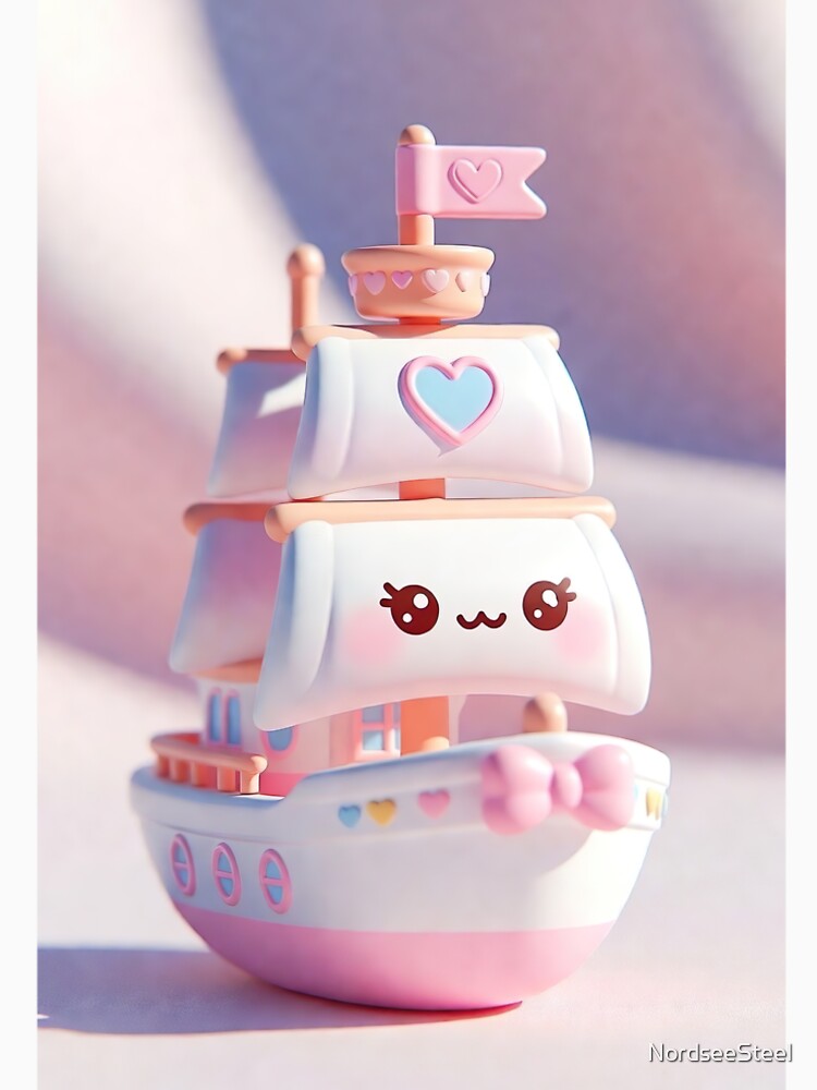 Kawaii Love Pirate Ship – Pastel Heart Sailing Boat by NordseeSteel T-Shirts, Hoodie, Sweatshirt | BlankRebels.com (Image 2)