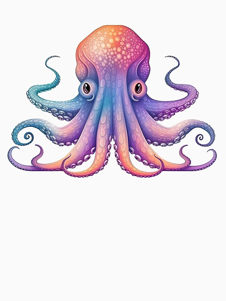Vivid Painterly Octopus by UtterlyCutterly T-Shirts, Hoodie, Sweatshirt | BlankRebels.com (Image 3)