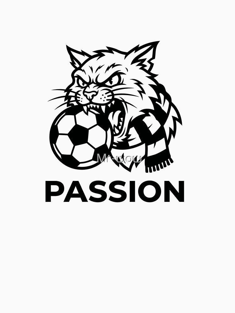 Funny Football Cat Ultras Scarf Hooligan Shirt by Mr-wow