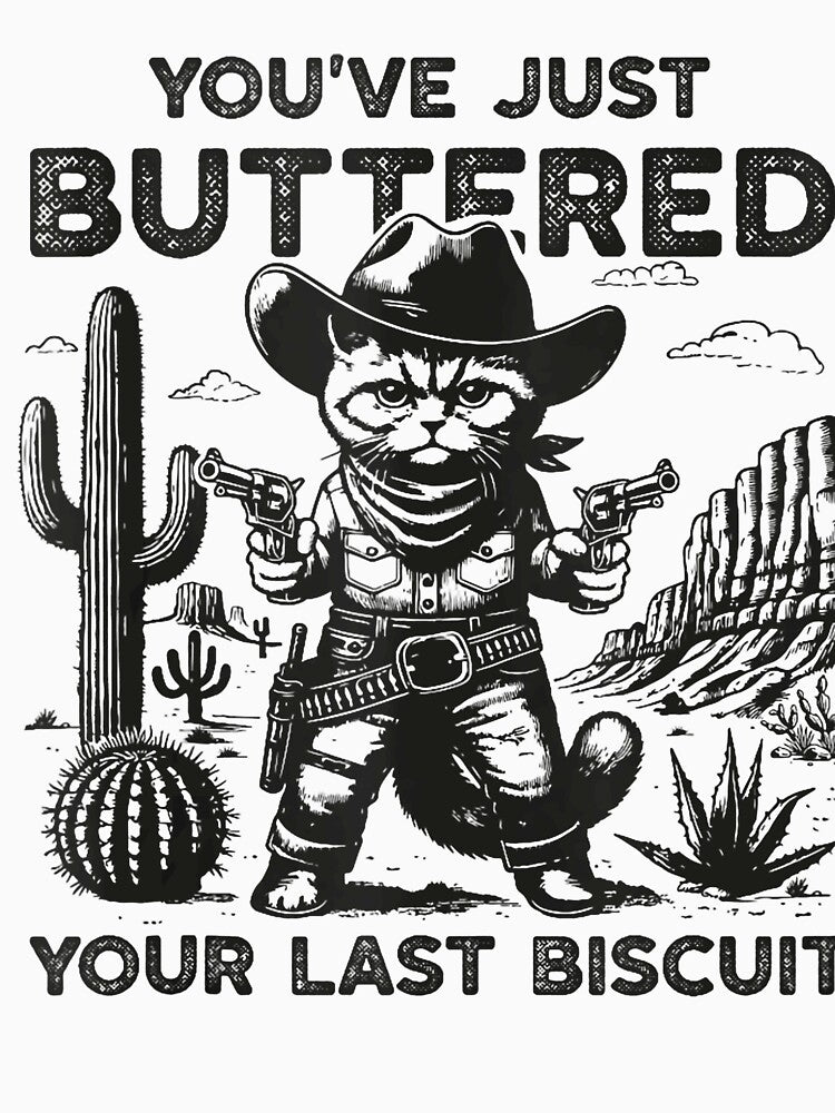 You've Just Buttered Your Last Biscuit Western Cowboy Cat by FrankIsabel T-Shirts, Hoodie, Sweatshirt (Image 3)
