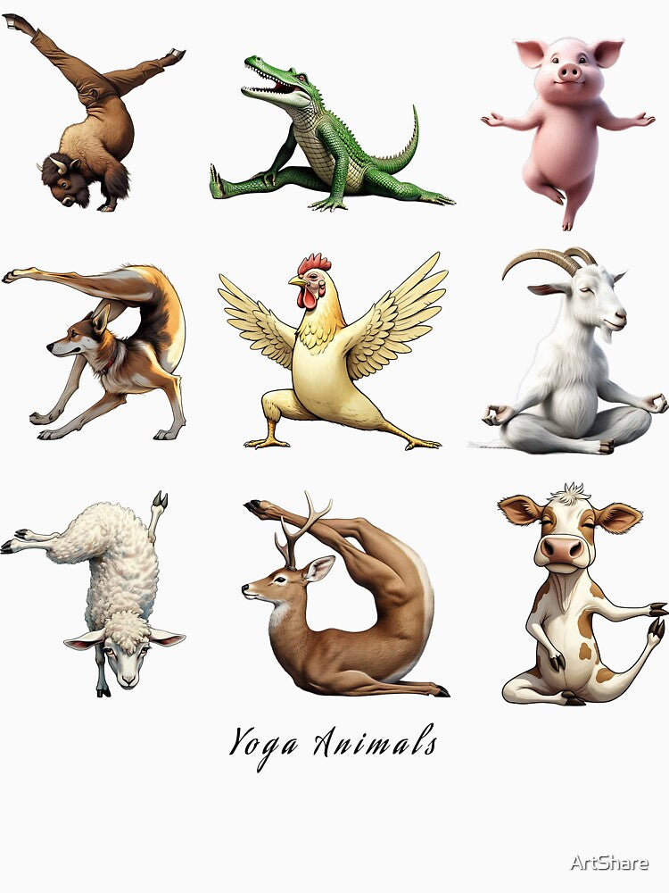 Yoga Animals by ArtShare T-Shirts, Hoodie, Sweatshirt | BlankRebels.com (Image 3)