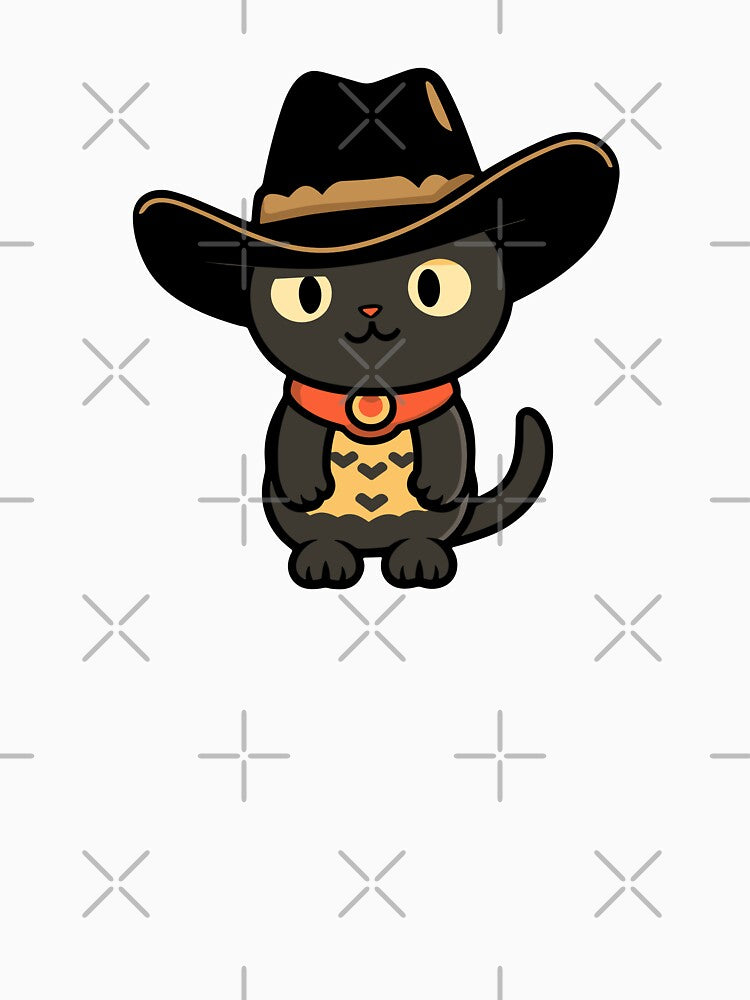 Cute Cowboy Black Cat by DominDesigns T-Shirts, Hoodie, Sweatshirt | BlankRebels.com (Image 3)