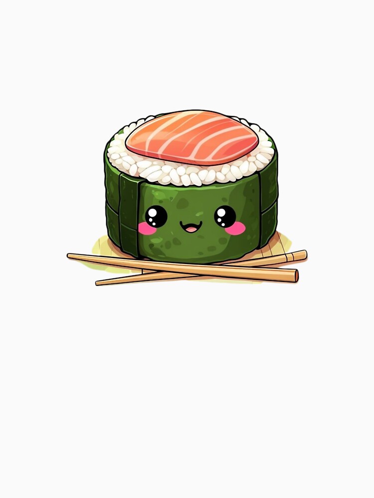 Kawaii Sushi japanese food by MetallFox T-Shirts, Hoodie, Sweatshirt | BlankRebels.com (Image 3)