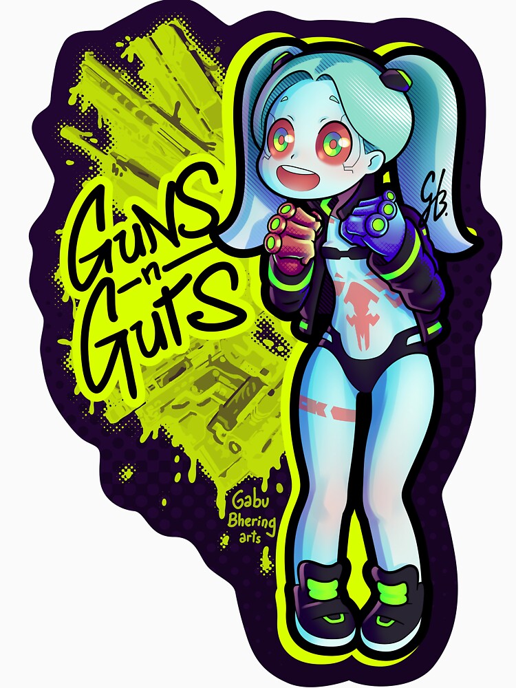 Rebecca from Edgerunners Guns n Guts (crop) by Gabriel Bhering