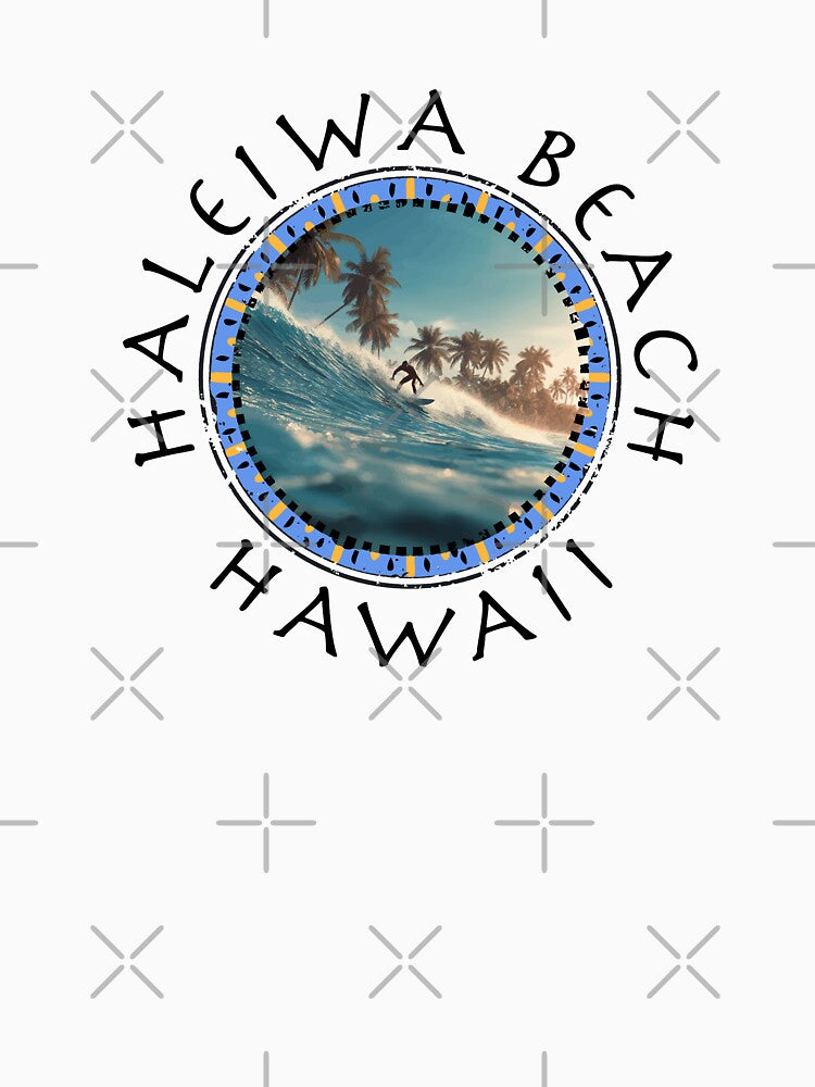 Haleiwa Beach – Hawaii (with Black Lettering) by VelvetRoom