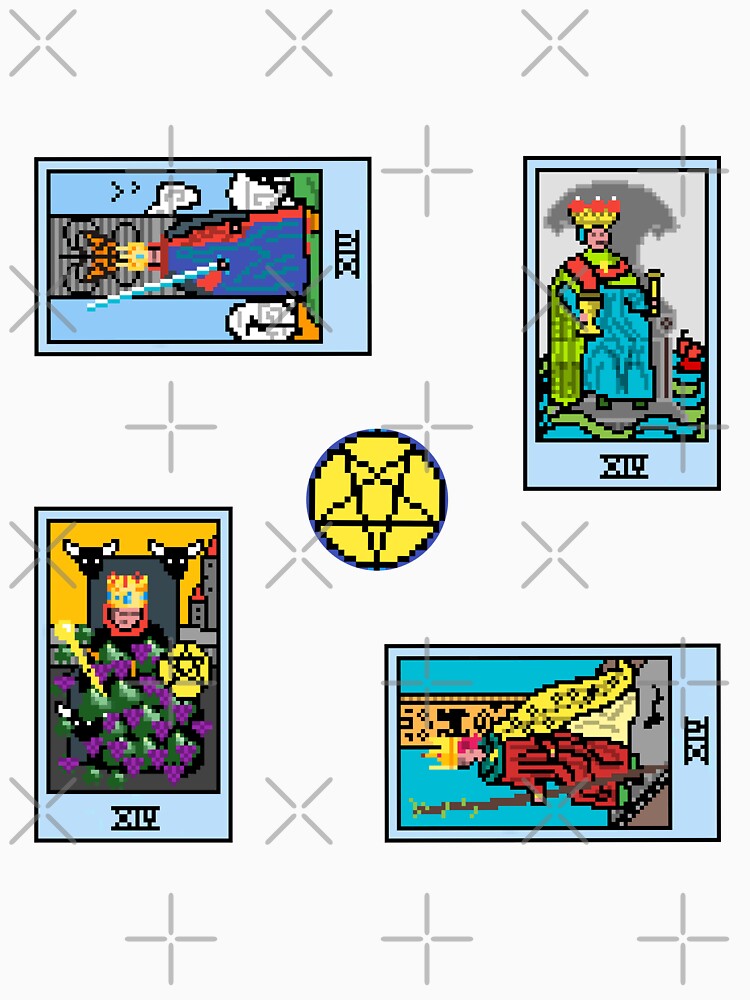 Pixel Waite Tarot Minor Arcana Court Cards Kings - 87th Sticker Pack and Magnets by Pixel Waite T-Shirts,... (Image 3)