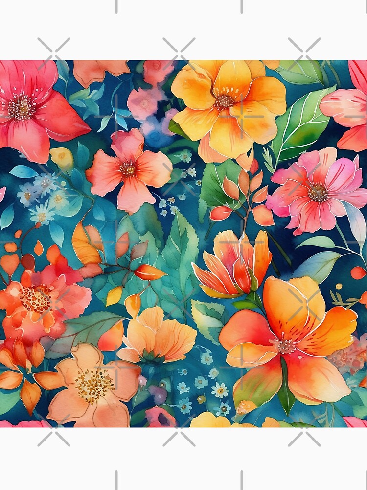 Springtime Floral Blooms 17 : Watercolor Floral Seamless Pattern for DIY Crafts and Home Decor by Shadi Rosenow... (Image 3)