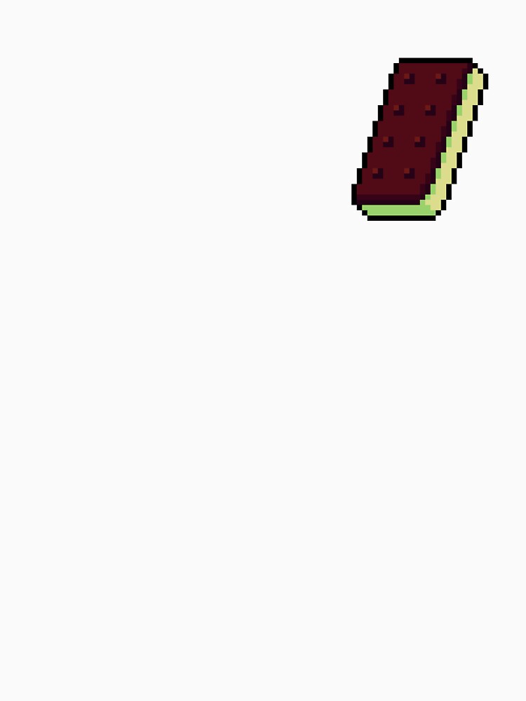 Pixel Chocolate Ice Cream Sandwich - pixel food art by LittleFoodShop T-Shirts, Hoodie, Sweatshirt (Image 3)
