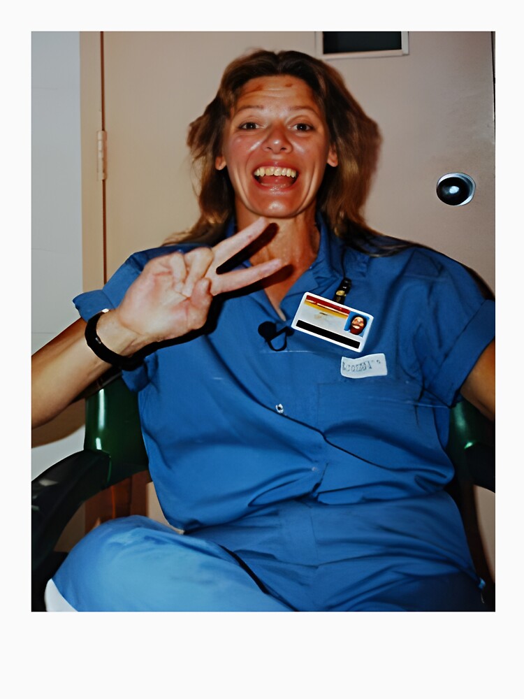Aileen Wuornos - Iconic Peace Sign Portrait - Vintage True Crime Documentary T-Shirt by claydunker Hoodie,... (Image 3)
