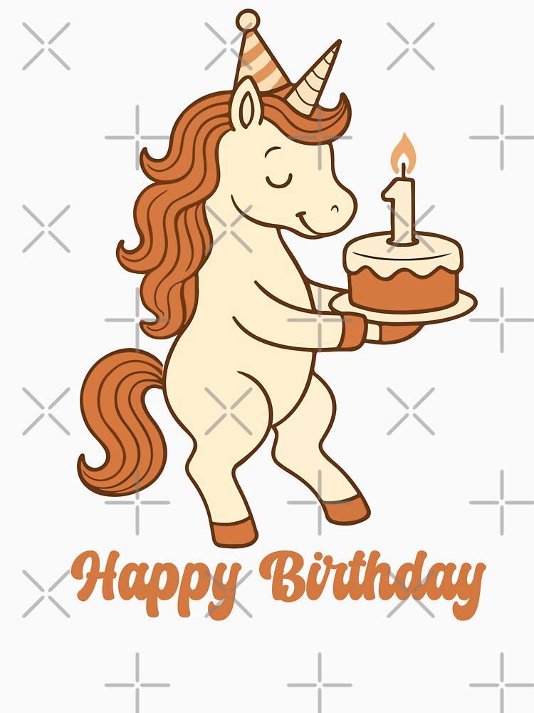 Vintage Unicorn Birthday Cake Retro 1st Birthday by stylishdzign T-Shirts, Hoodie, Sweatshirt | BlankRebels.com (Image 3)